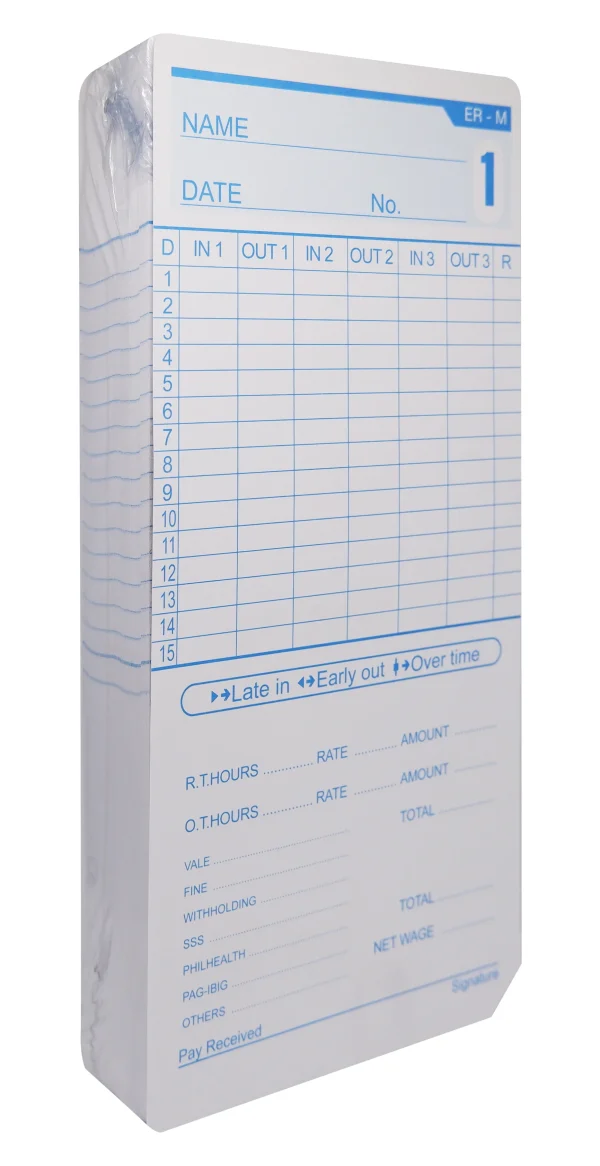 Max ER-M Time Recorder Punch Cards - Image 4