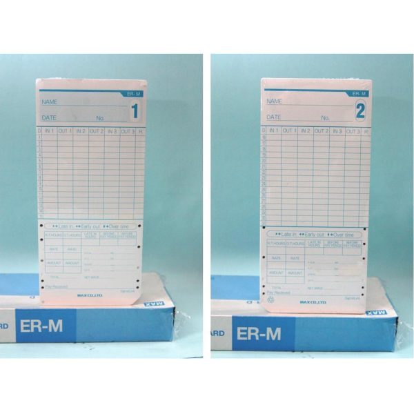 Max ER-M Time Recorder Punch Cards - Image 3